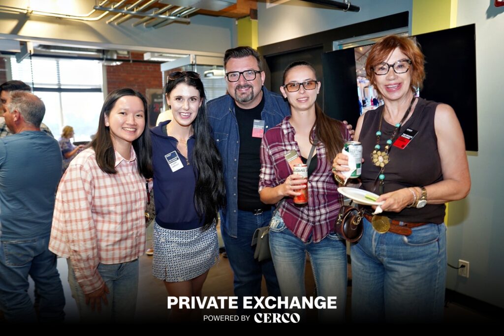 Guests networking at a Private Exchange event in Calgary โ a highlight covered in this Private Exchange FAQ